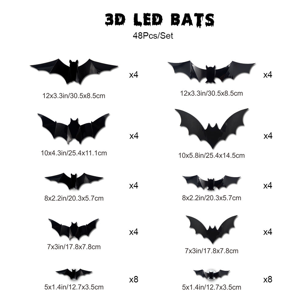 👉 The Secret to a Next-Level Halloween-🎁3D Bat Design LED Decoration