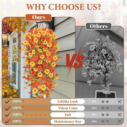 🌺LAST DAY 49% OFF-UV Resistant Fall Artificial Hanging Flowers