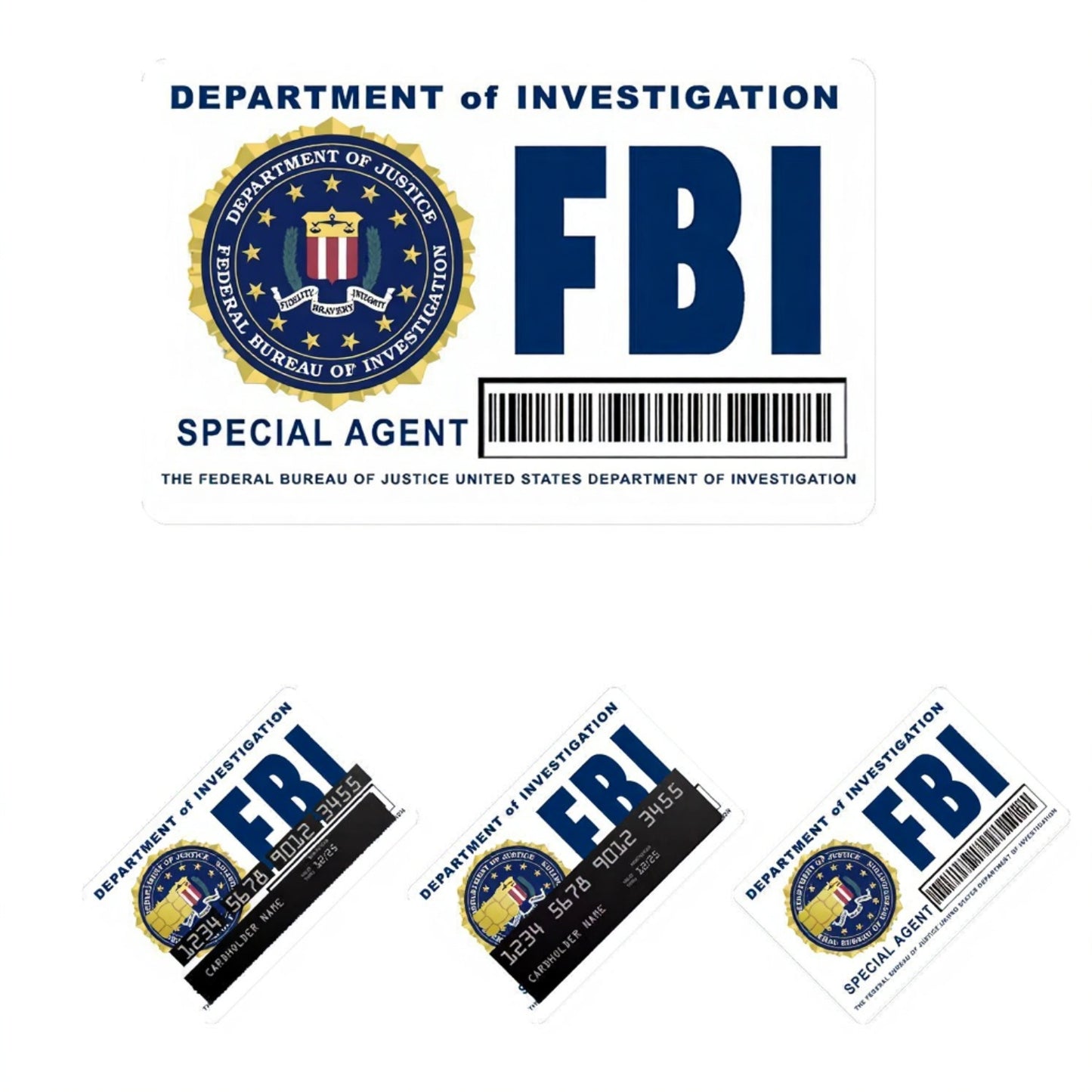 🔥Last Day 49% OFF - Secret Agent Card Skins Kit: FBI/ICE Designs  • Cosplay & Gift Stickers