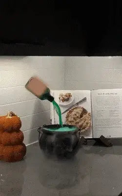 ✨🎃Halloween Decorations Indoor - Witches Cauldron with Magic Floating Potion Bottles & Fog Maker