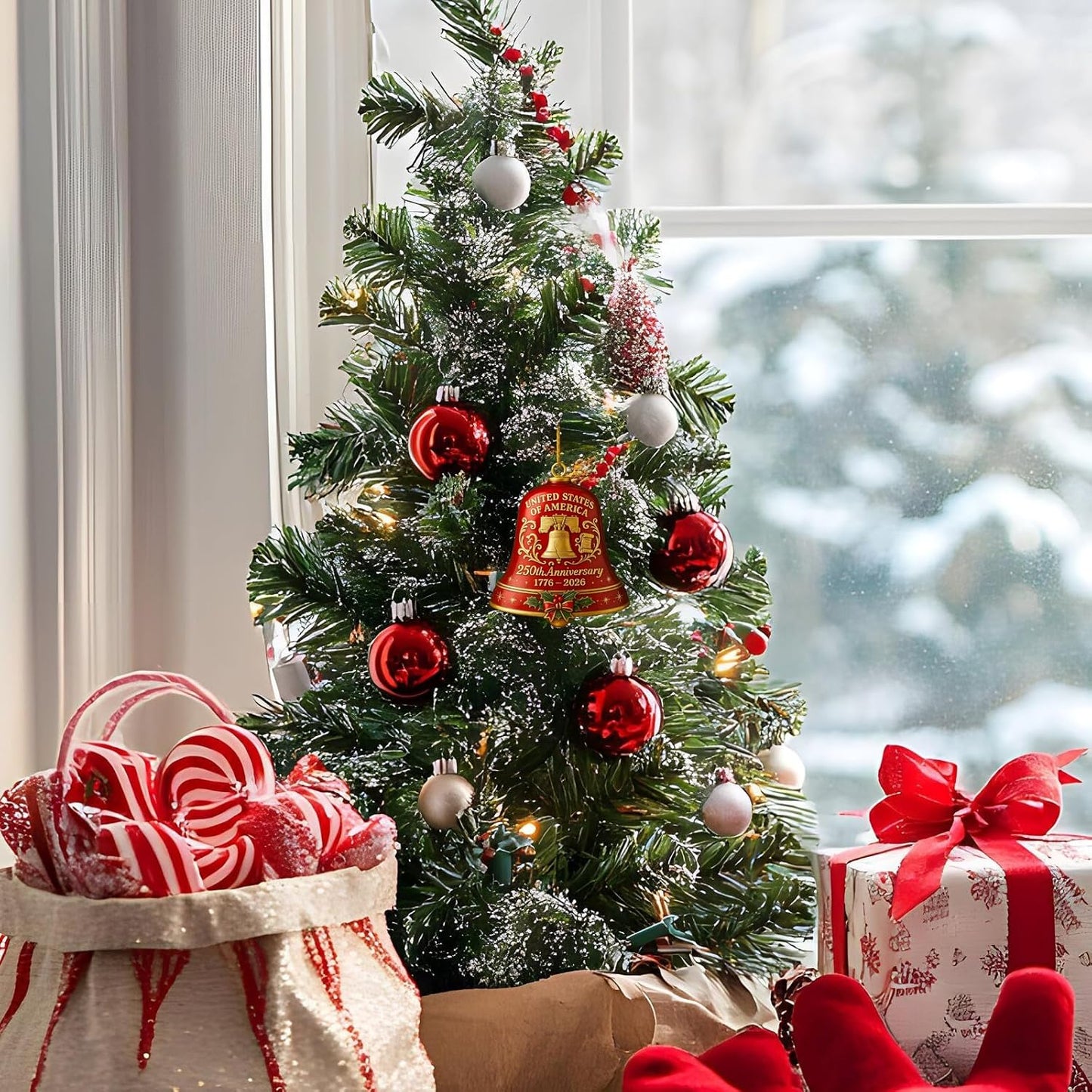 🌟Proudly made in Texas, USA🔔United States 250th Anniversary Bell Ornament