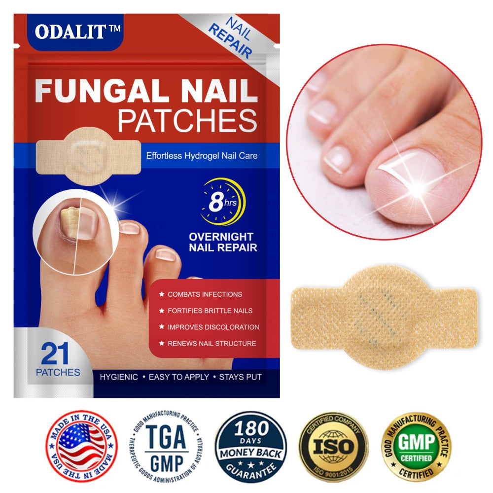 ✅Toenail Fungus Treatment Extra Strength - 21 Nighttime Hydrogel Patches for Overnight Toenail Repair🏥