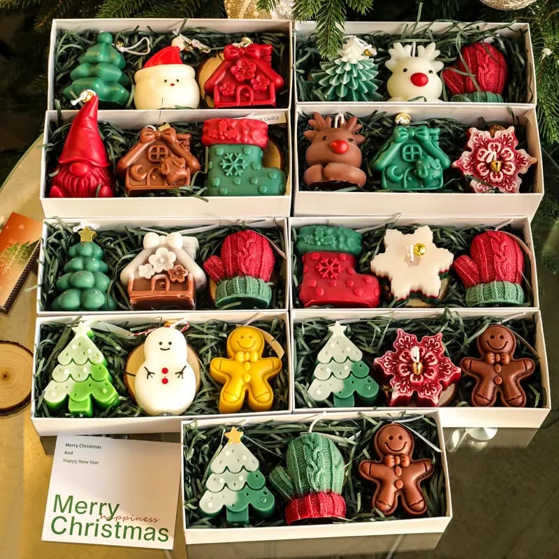 🎅Handmade Christmas Scented Candle Gift Set: A Festive Essential for Atmosphere & Gifting🕯️🎄