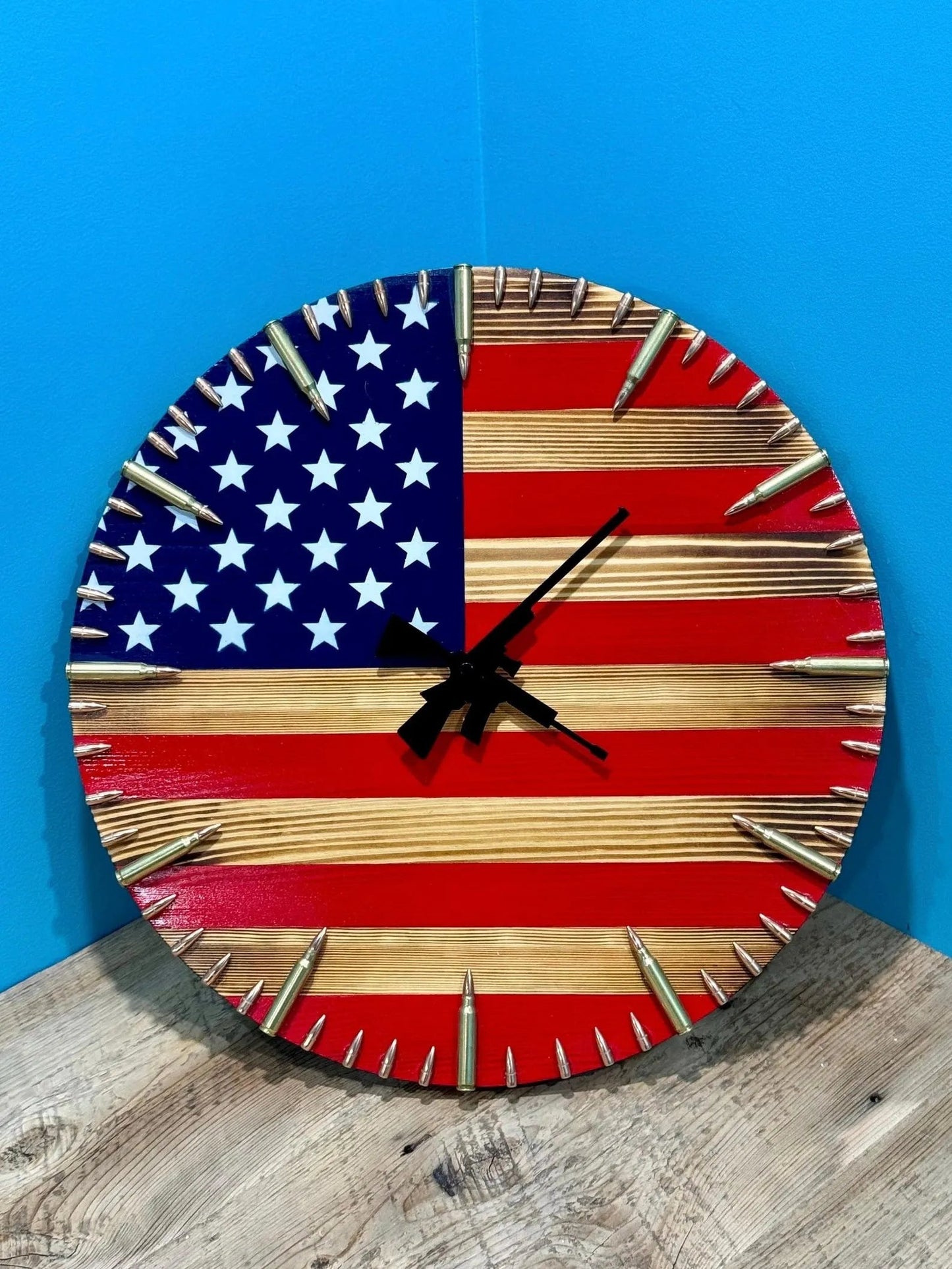 Veteran's Day Pre-Sale 60% OFF🔥Handmade Patriotic American Flag Clock🎁BUY 2 FREE SHIPPING