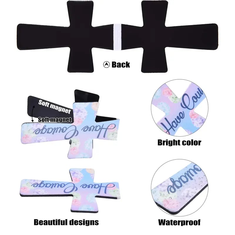📖12 Pcs Magnetic Cross Bookmarks Gifts for Bible Study, Readers, Teachers, Students🌸✝️