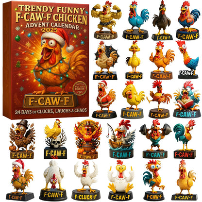 Trendy Funny F-Caw-F Chicken Advent Calendar 2025