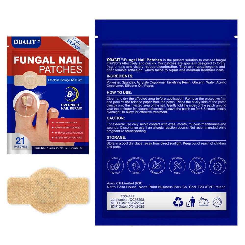 ✅Toenail Fungus Treatment Extra Strength - 21 Nighttime Hydrogel Patches for Overnight Toenail Repair🏥