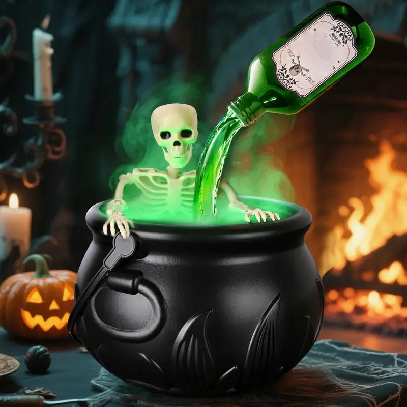 ✨🎃Halloween Decorations Indoor - Witches Cauldron with Magic Floating Potion Bottles & Fog Maker