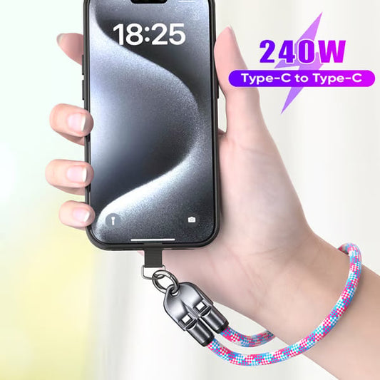 🔥C to C 240W Charging Cable with Wearable Bracelet Design
