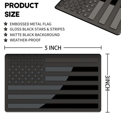 Last Day 49% OFF 🔥 3D All-Black American Flag Emblem Decal