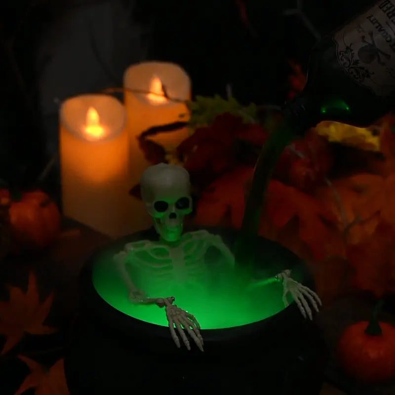 ✨🎃Halloween Decorations Indoor - Witches Cauldron with Magic Floating Potion Bottles & Fog Maker