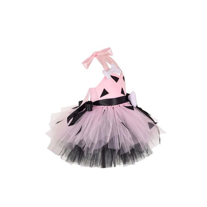 Kids Girls Caveman Costume Cavegirl Tulle Dresswith Headpiece Stone Age Outfit HalloweenCosplay Dress Up Photo Shoot