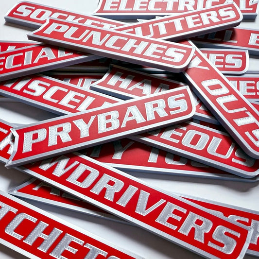 🌟12 Pack of  Magnetic Toolbox Labels🔩