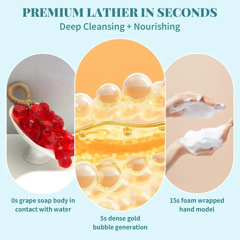 🔥Christmas Sale🔥Personalized Original Handmade Crystal Grape Soap Gentle Cleansing Soap