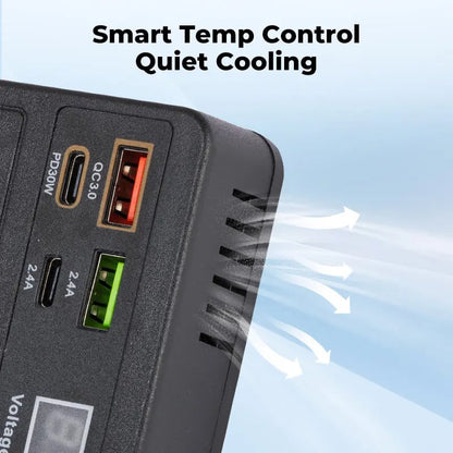 💥LAST DAY SALE 49% OFF💥Car Truck Inverter 12V-24V to 220V with Smart Chip QC3.0 Fast Charging for Laptops Tablets & Phones USB Ports Included Wireless Carplay Adapter