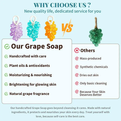 🔥Christmas Sale🔥Personalized Original Handmade Crystal Grape Soap Gentle Cleansing Soap