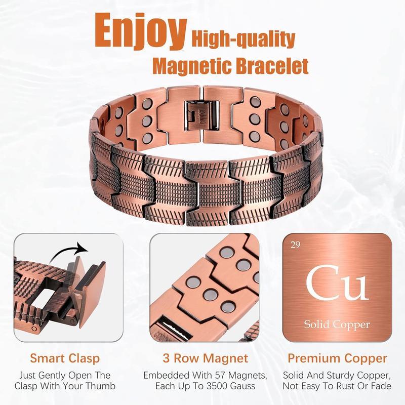 Pure Copper Magnetic Bracelet – Relieve Pain & Boost Circulation