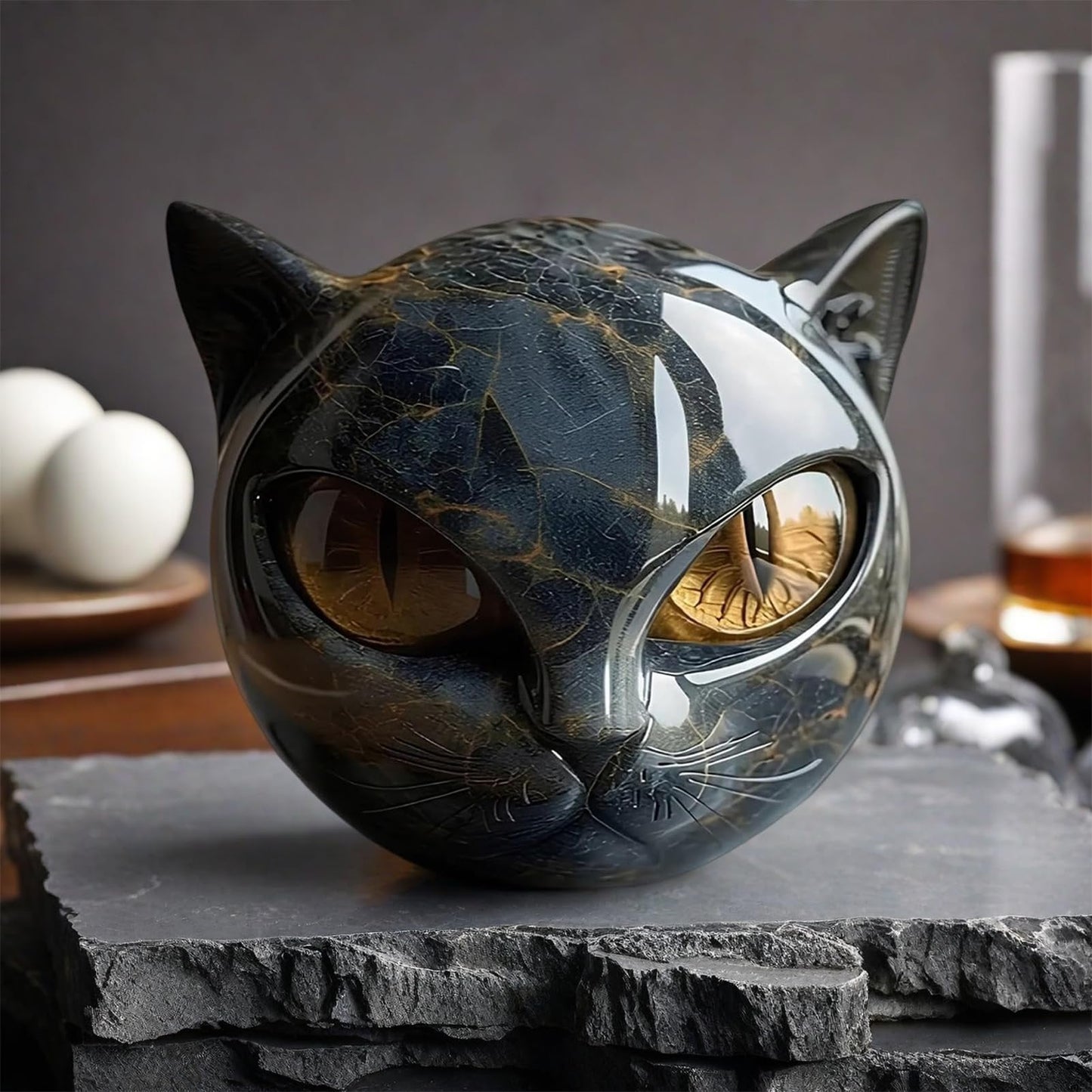 🎉Hot Sale 49% OFF🎉Luxury Black Cat Stone Sculpture