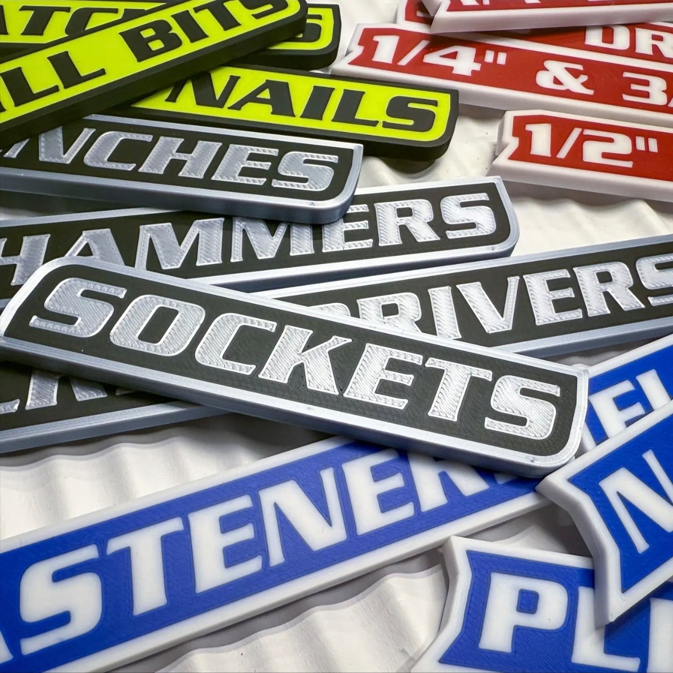 🌟12 Pack of  Magnetic Toolbox Labels🔩