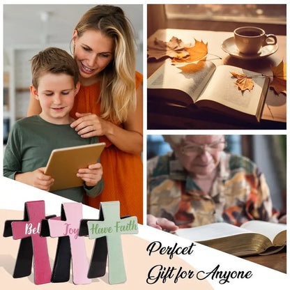 📖12 Pcs Magnetic Cross Bookmarks Gifts for Bible Study, Readers, Teachers, Students🌸✝️