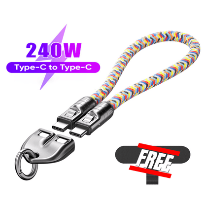 🔥C to C 240W Charging Cable with Wearable Bracelet Design