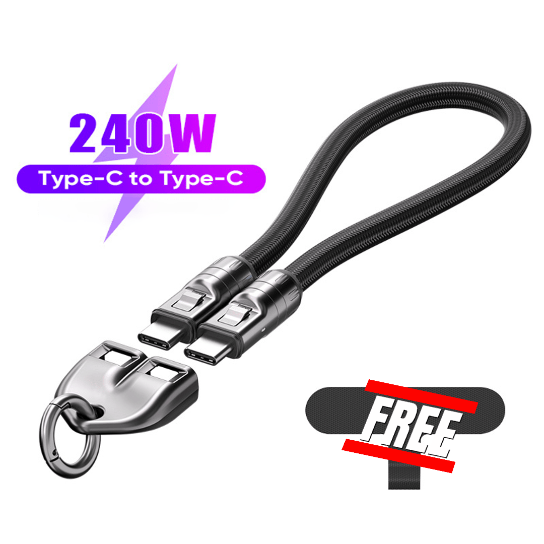 🔥C to C 240W Charging Cable with Wearable Bracelet Design